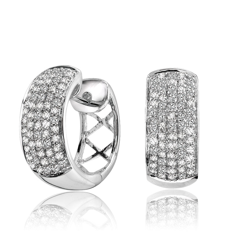 Pave Diamond Huggie Earrings - RNB Jewellery