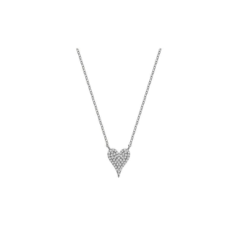 Pave Heart Diamond Necklace - RNB Jewellery