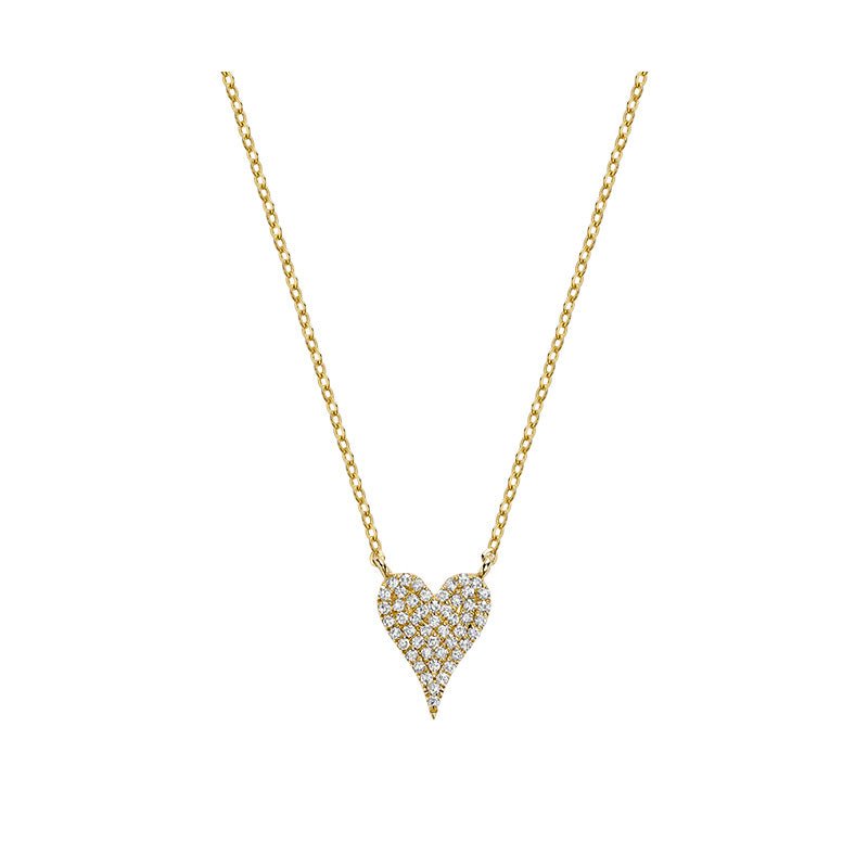 Pave Heart Diamond Necklace - RNB Jewellery