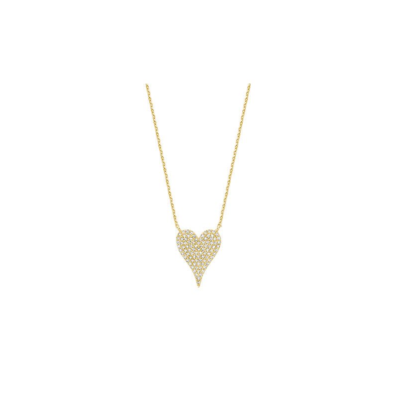 Pave Heart Diamond Necklace - RNB Jewellery