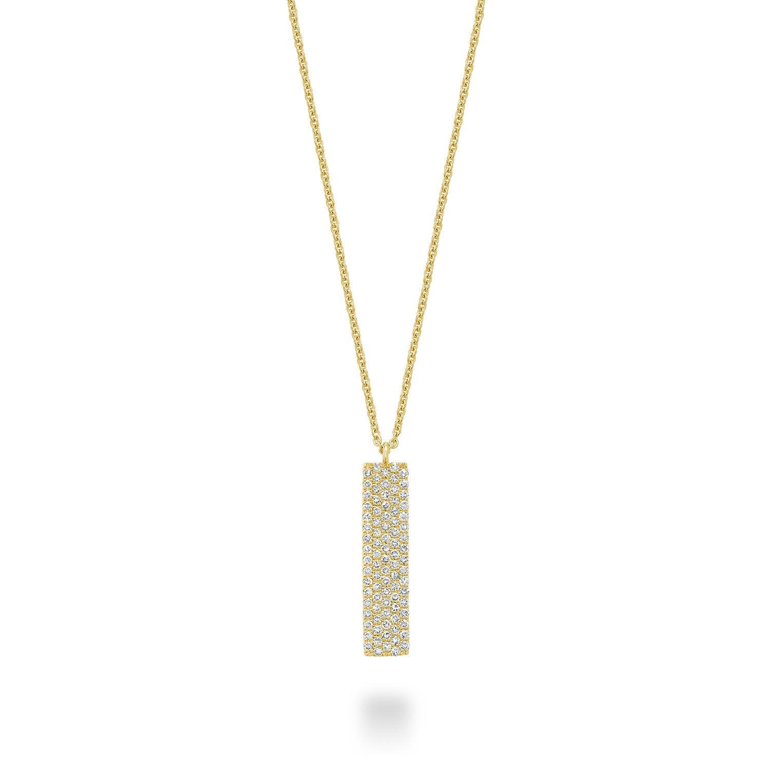 Pave Plate Diamond Necklace - RNB Jewellery