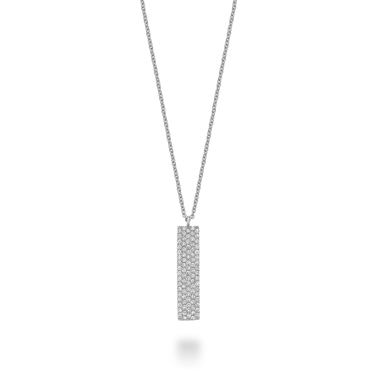 Pave Plate Diamond Necklace - RNB Jewellery