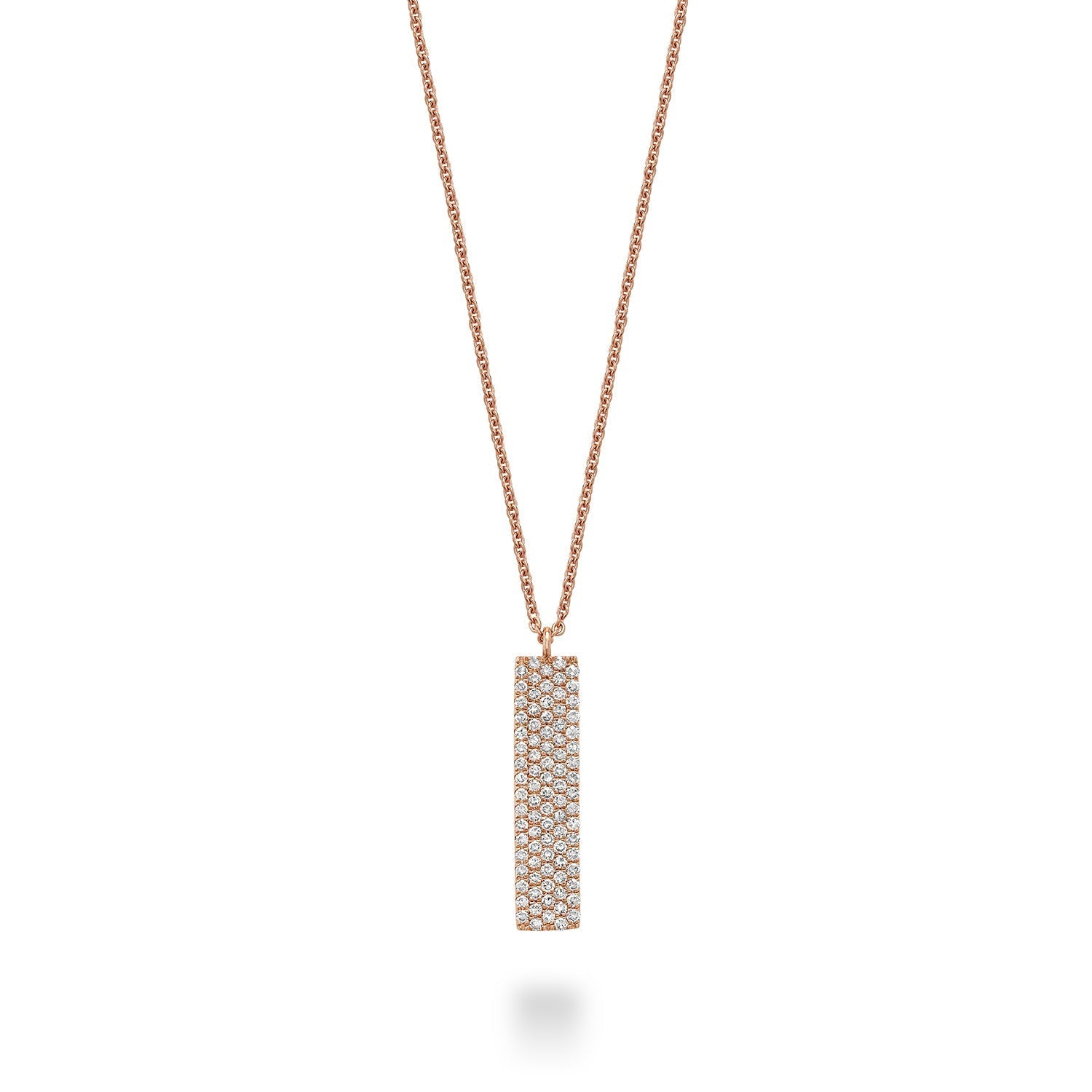 Pave Plate Diamond Necklace - RNB Jewellery