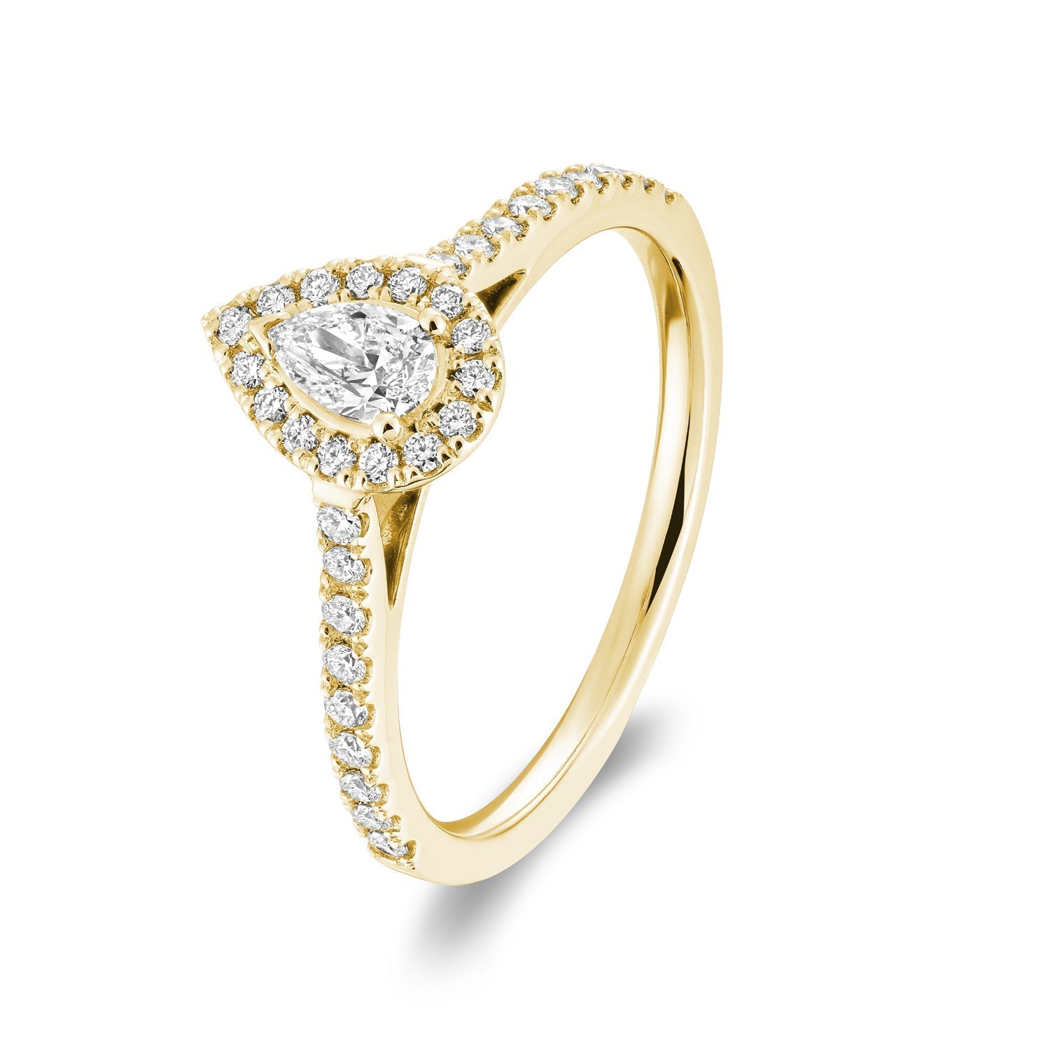 Pear Shape Halo Diamond Engagement Ring - RNB Jewellery