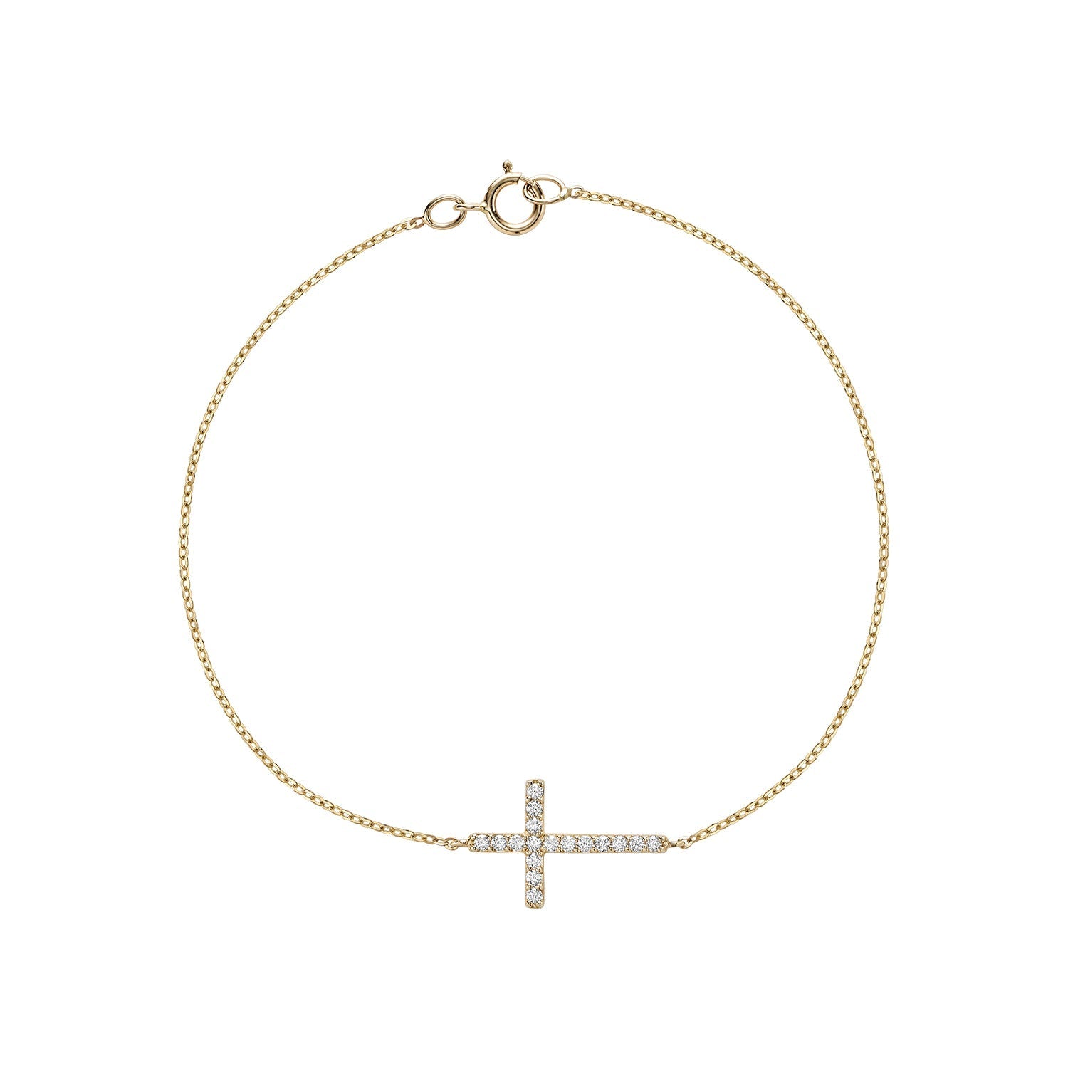 Religious Cross Diamond Bracelet - RNB Jewellery