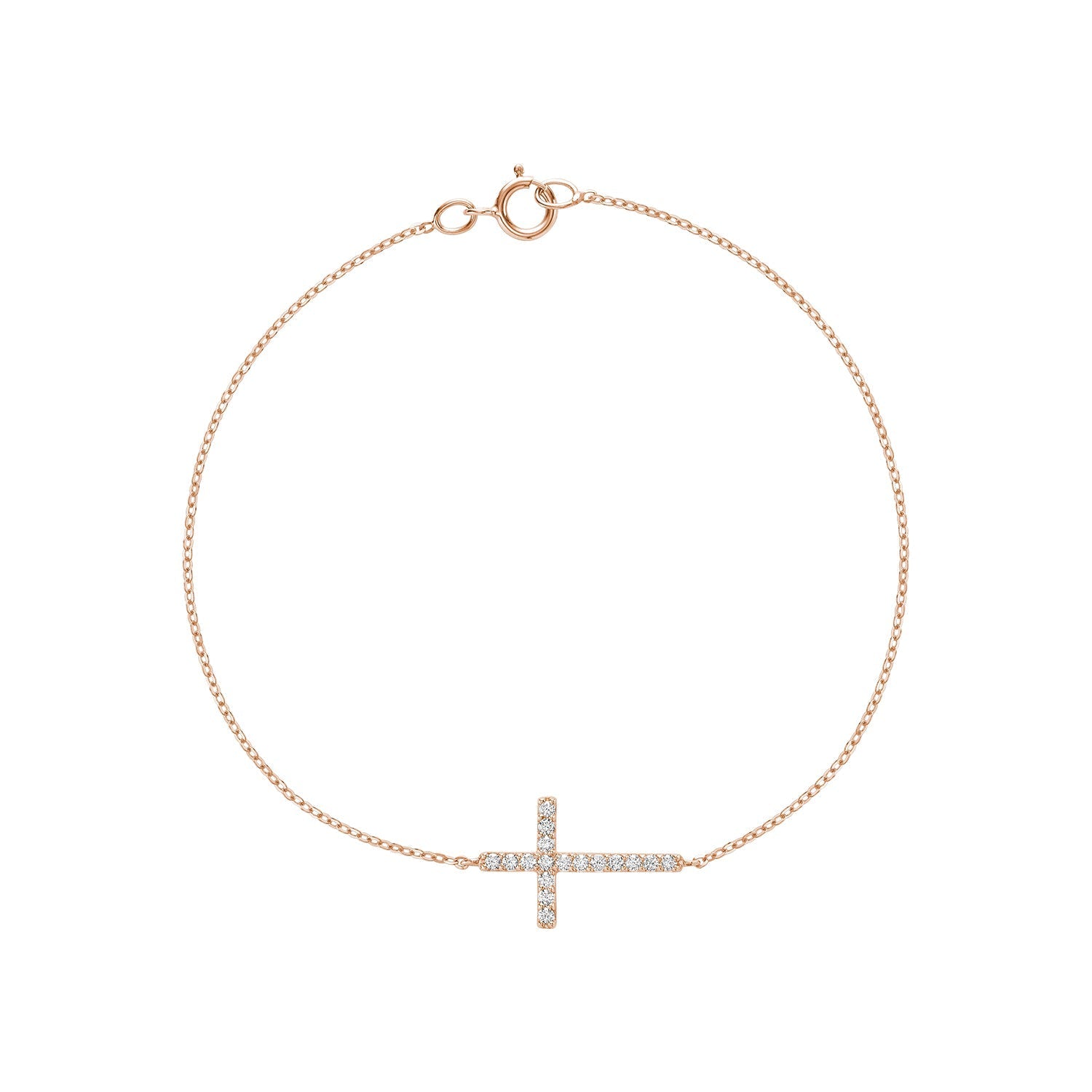 Religious Cross Diamond Bracelet - RNB Jewellery