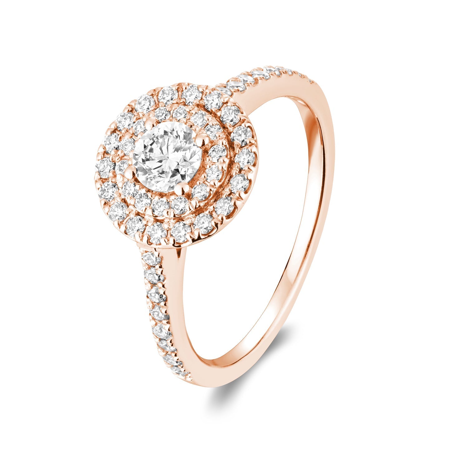 Round Double Halo Diamond Engagement Ring - RNB Jewellery