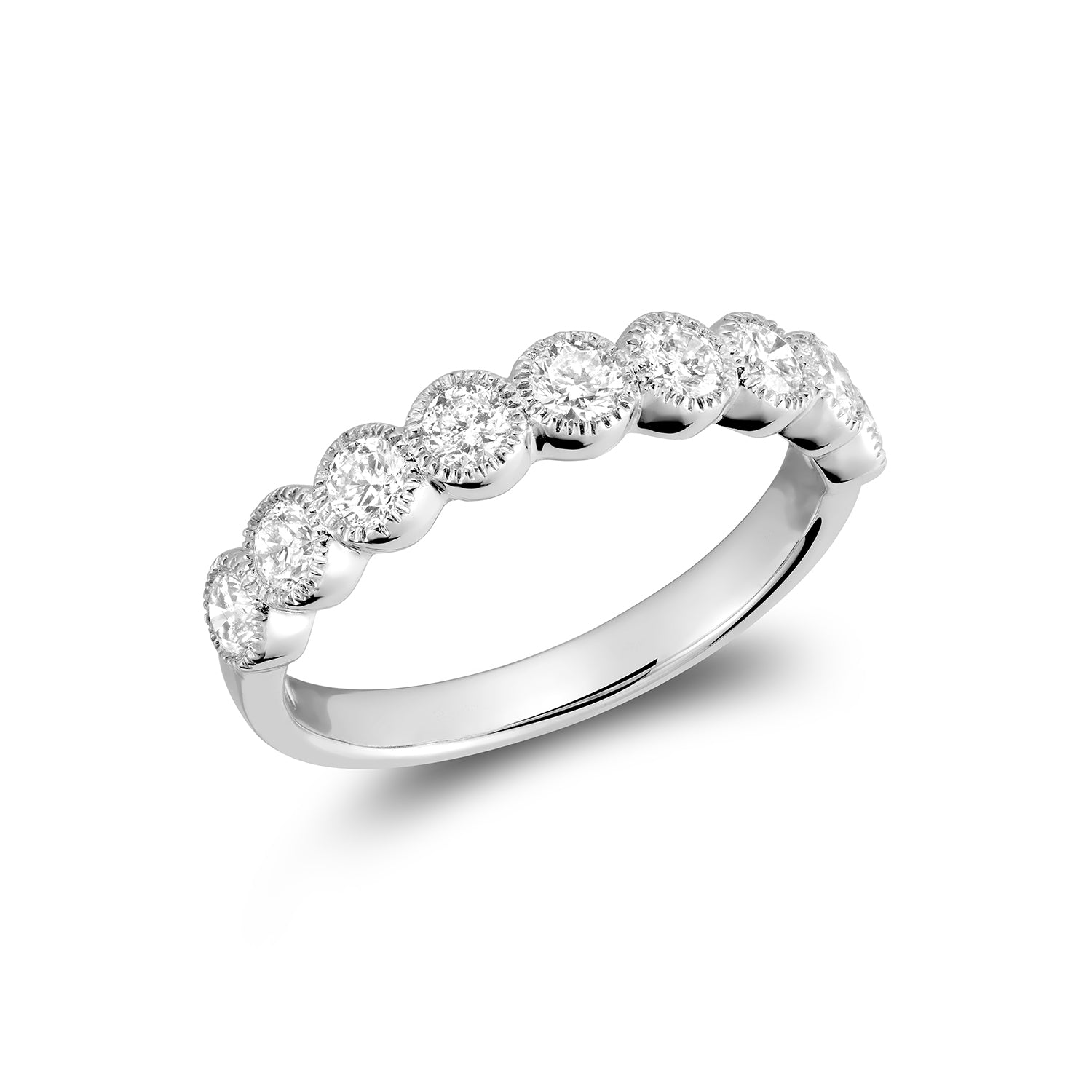 Semi Eternity Milgrain Diamond Band - RNB Jewellery