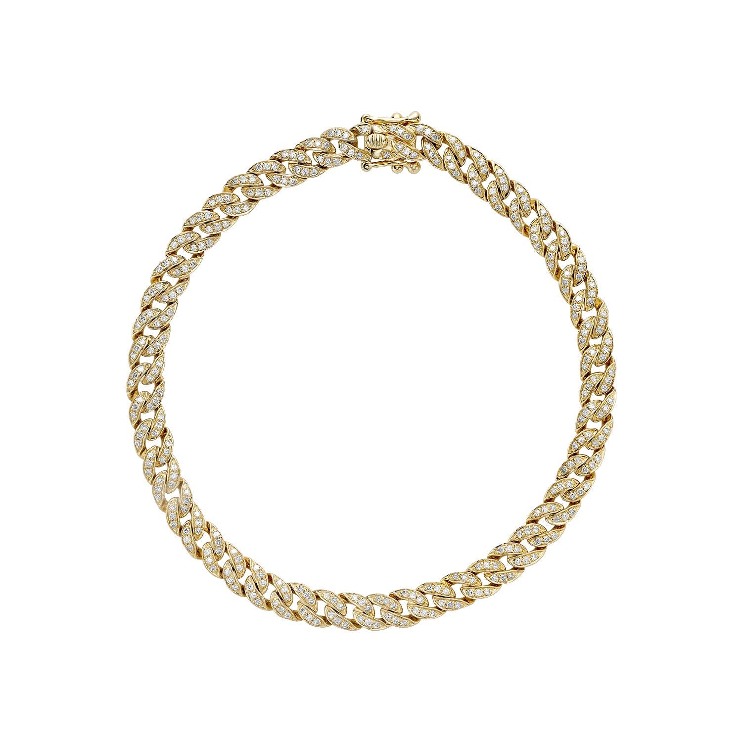 Small Diamond Cuban Link Bracelet - RNB Jewellery