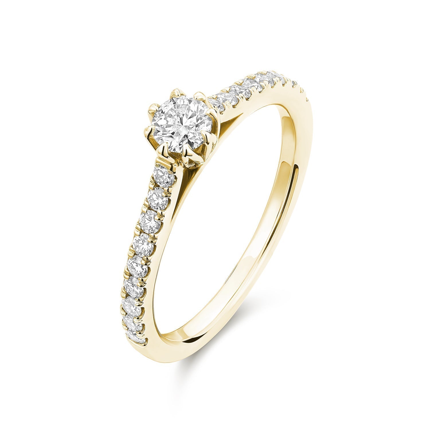 Solitaire Petal Diamond Engagement Ring - RNB Jewellery