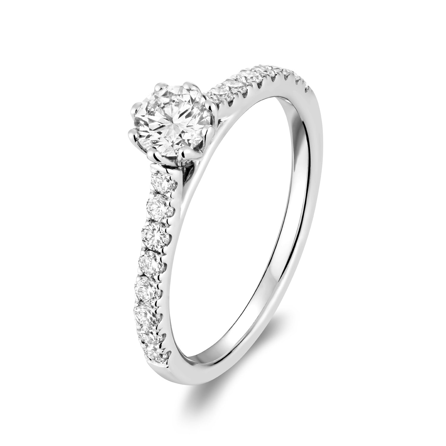 Solitaire Petal Diamond Engagement Ring - RNB Jewellery