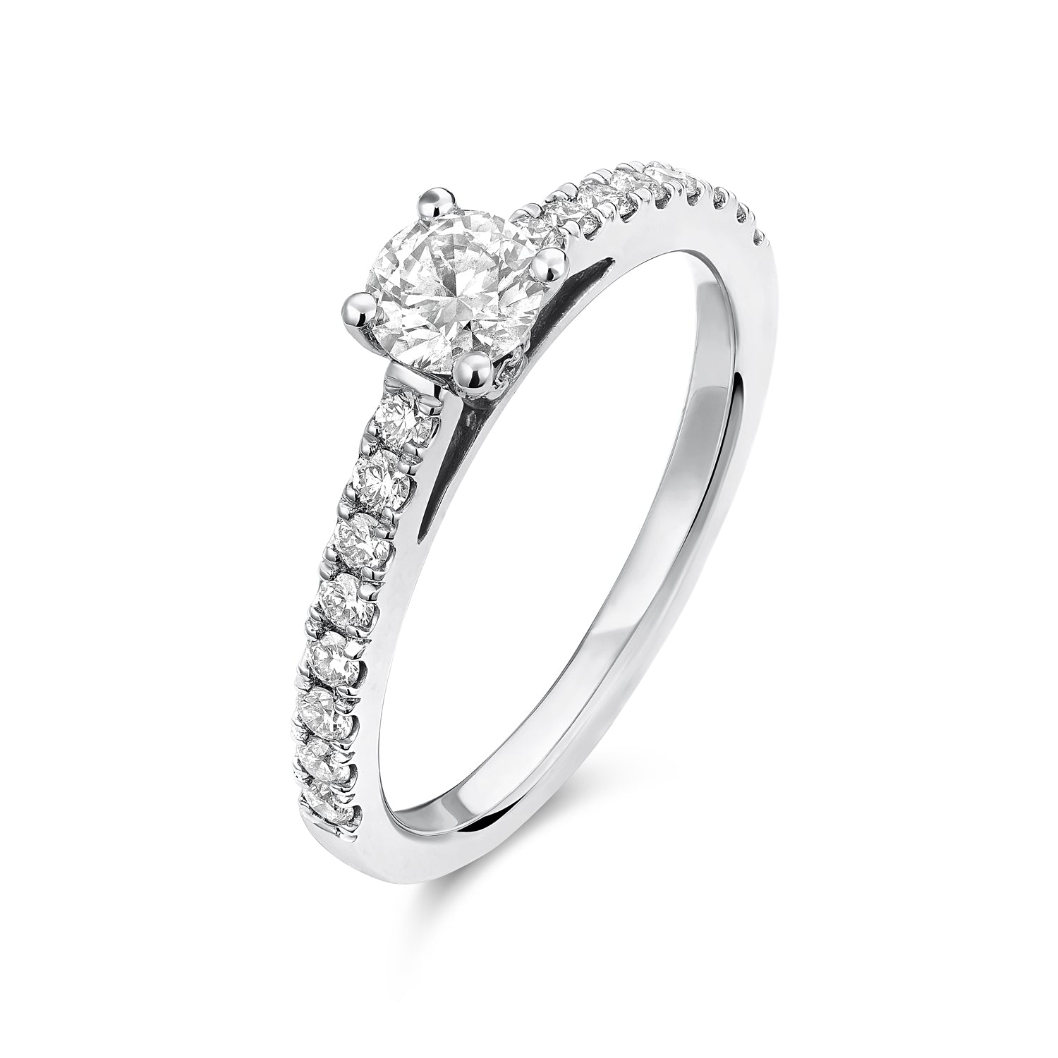 Solitaire Round Diamond Engagement Ring - RNB Jewellery