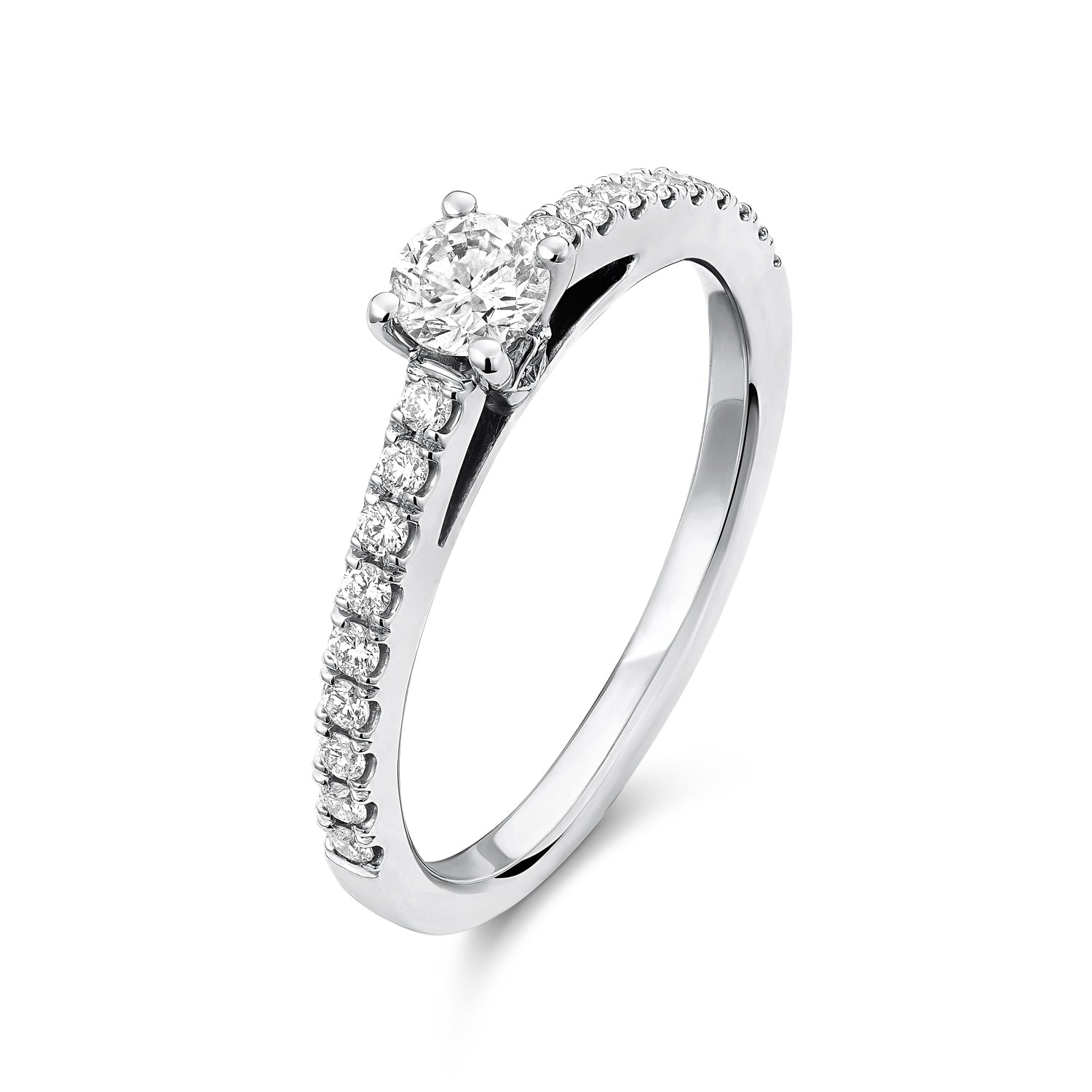 Solitaire Round Diamond Engagement Ring - RNB Jewellery