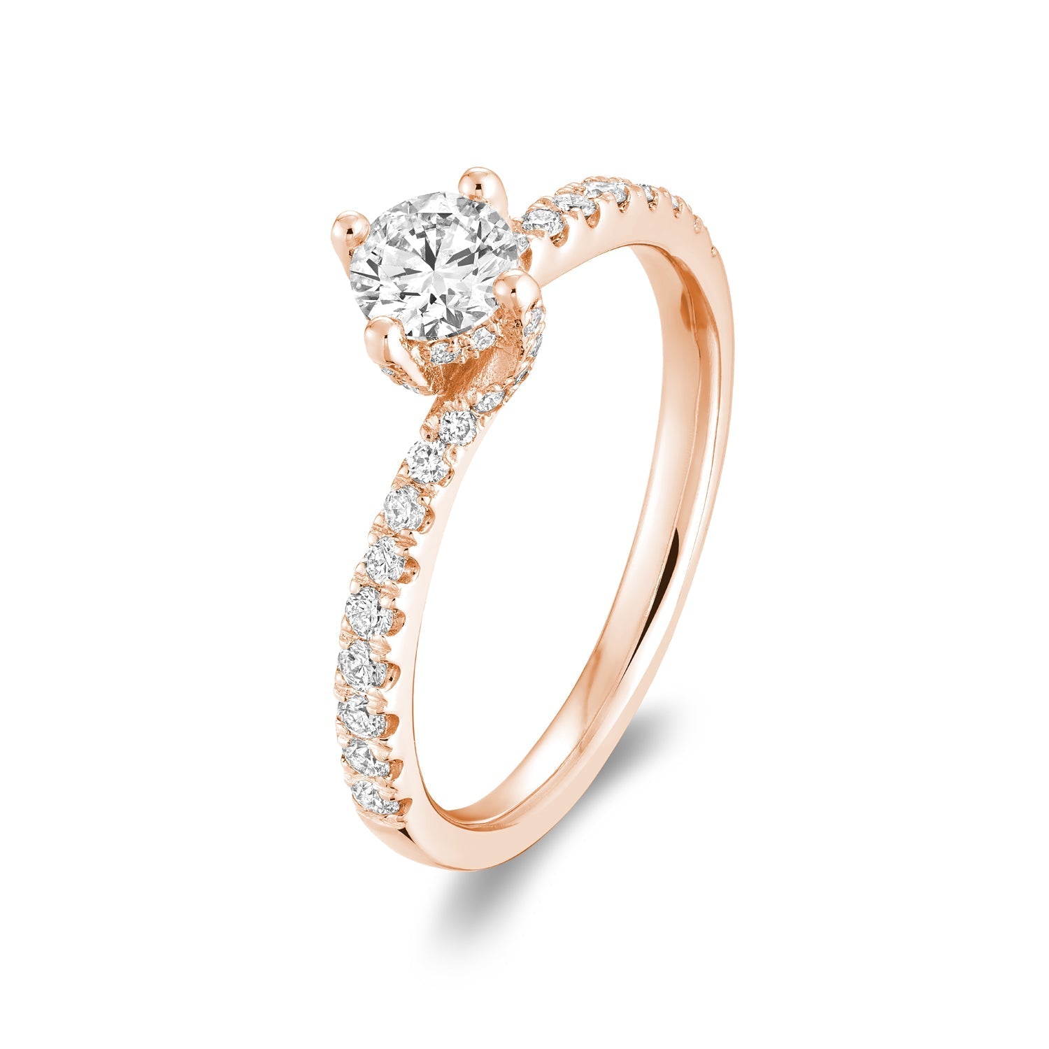 Solitaire Twist Diamond Engagement Ring - RNB Jewellery