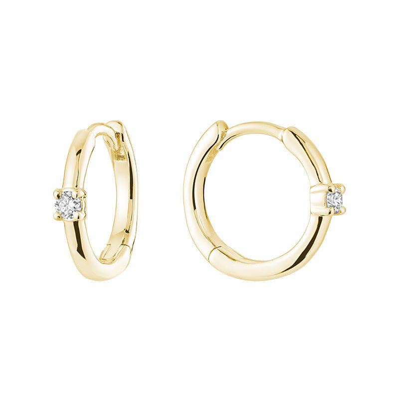 Solitare Hoop Diamond Earring - RNB Jewellery