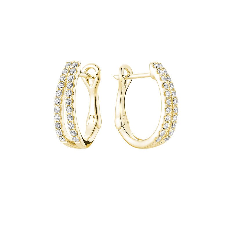 Split Huggies Diamond Earring - RNB Jewellery