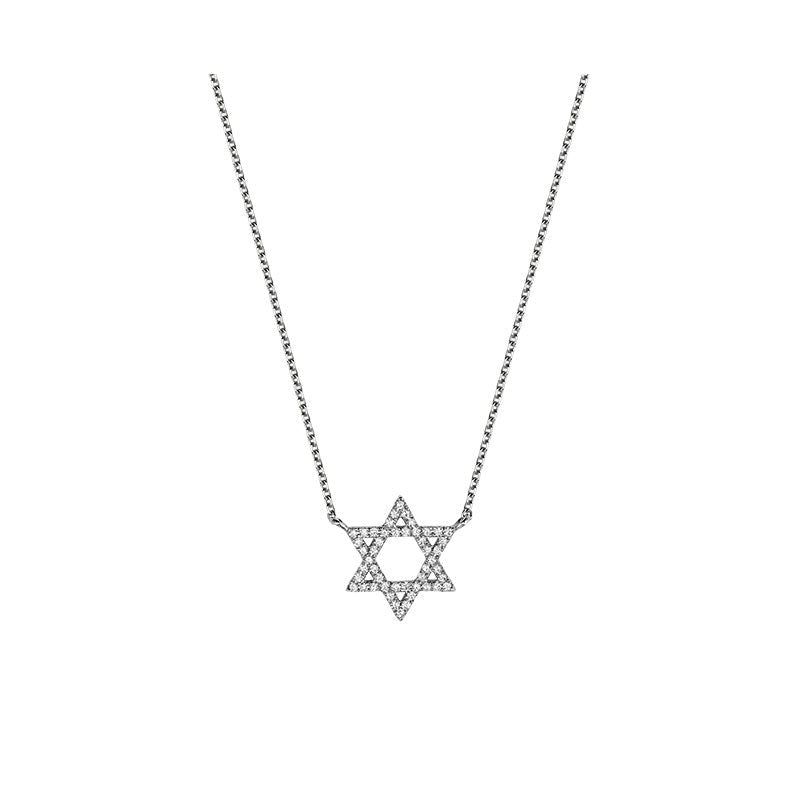 Star Of David Diamond Necklace - RNB Jewellery