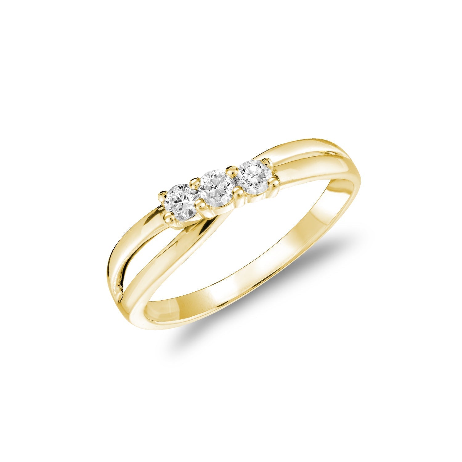 Three Stone Solitaire Fashion Ring - RNB Jewellery