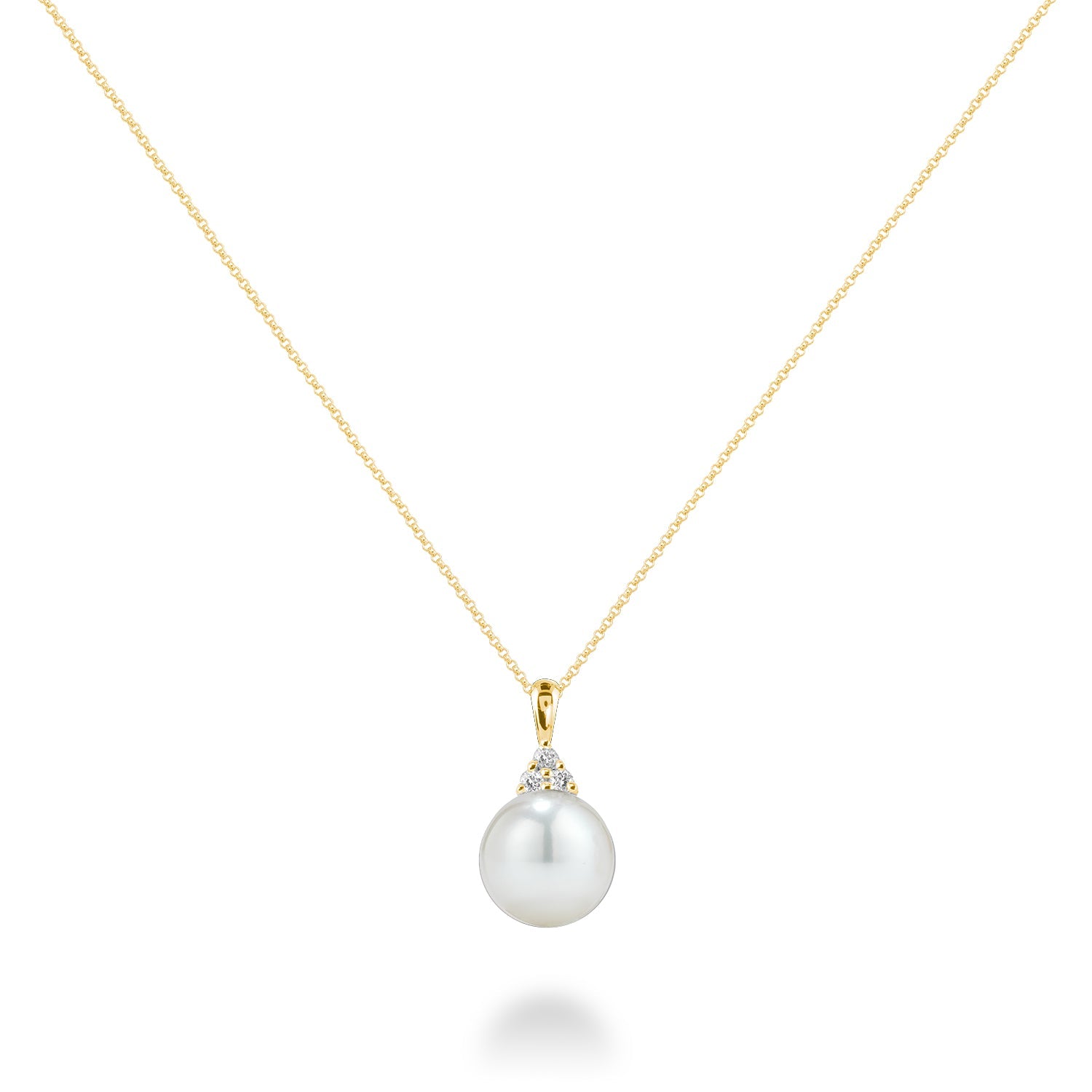 Cultured Freshwater Pearl & Diamond Pendant