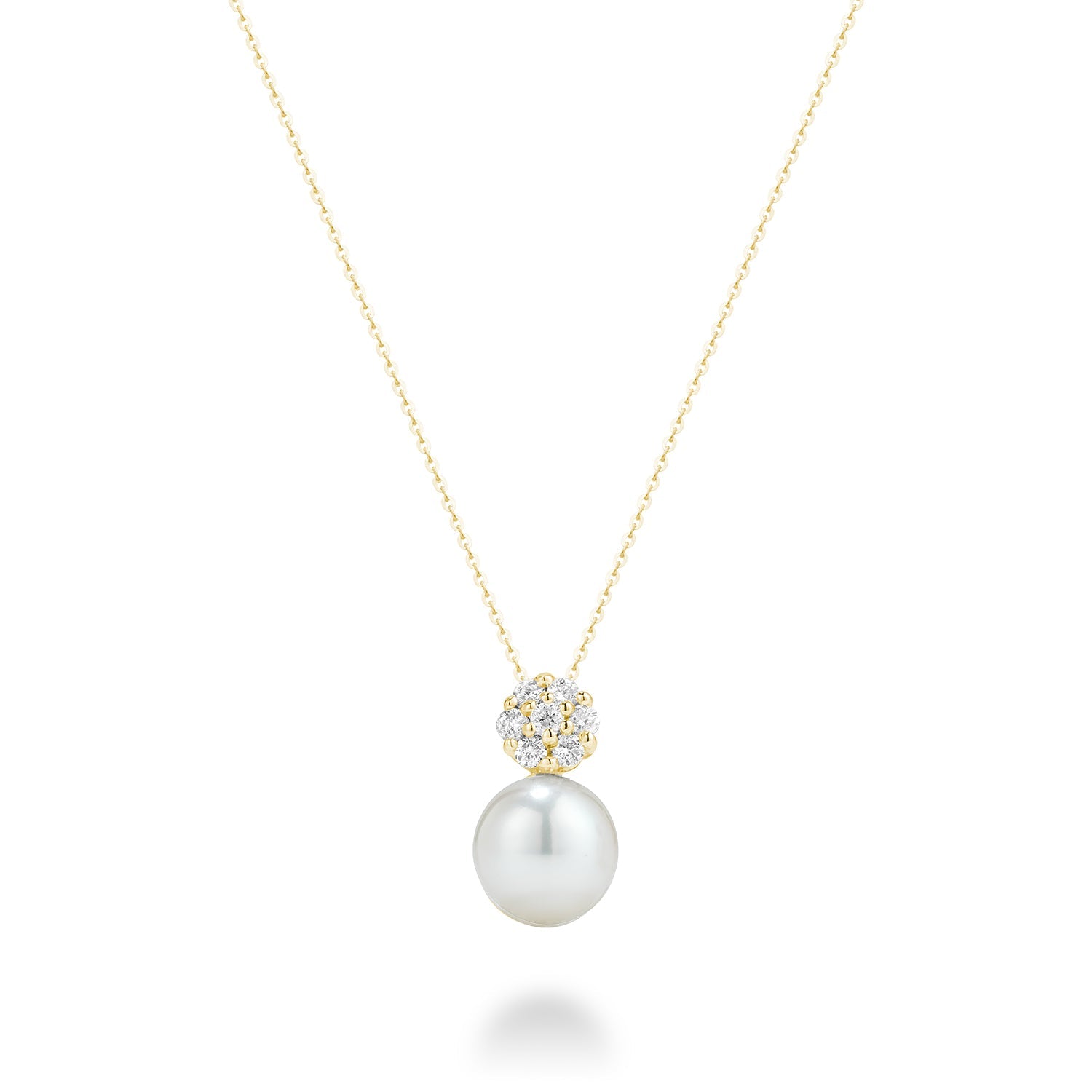 Cultured Freshwater Pearl & Diamond Pendant