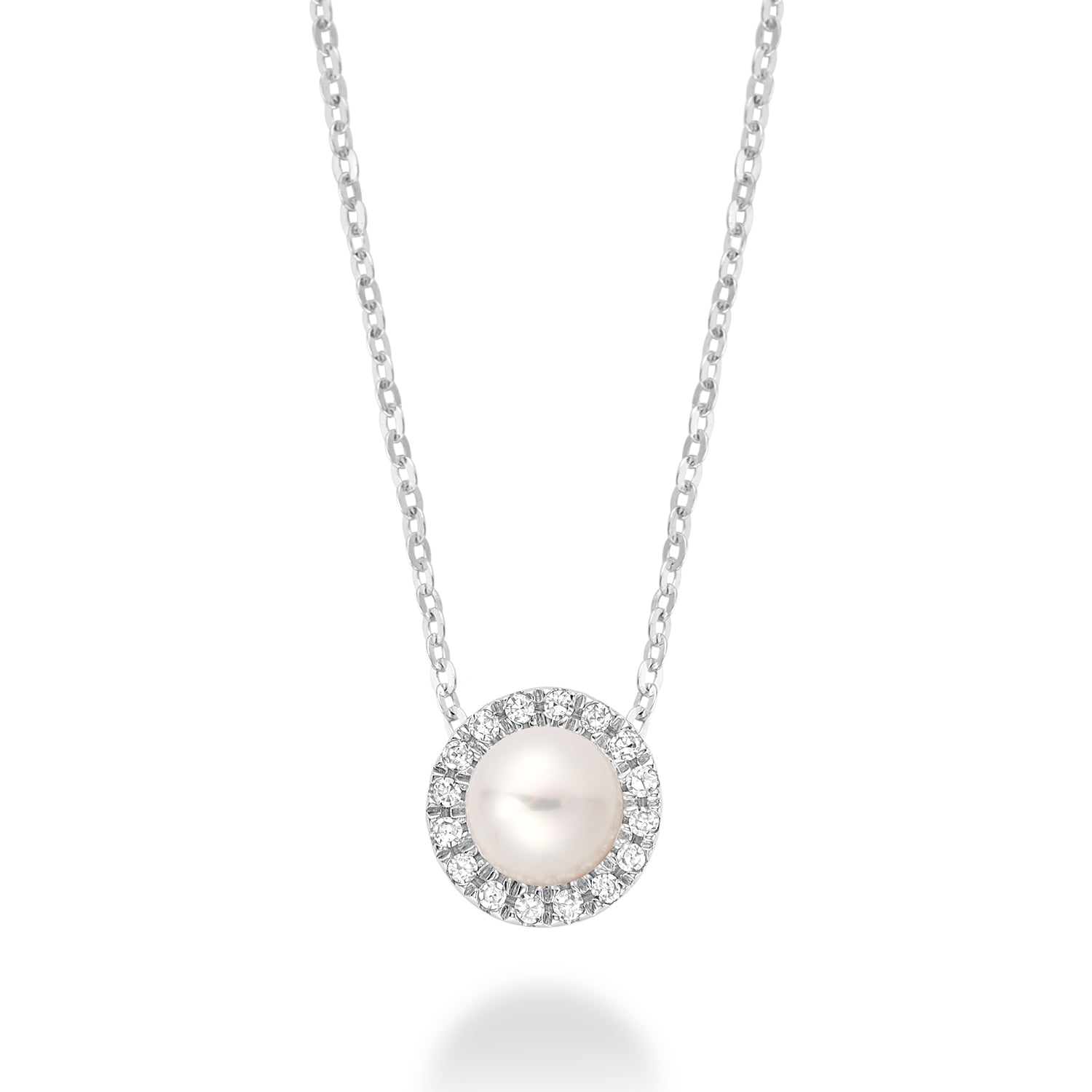 Freshwater Pearl & Diamond Pendant