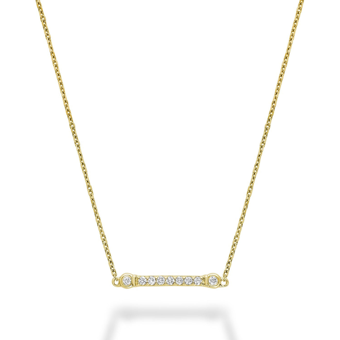 Bar Bezel Diamond Necklace - RNB Jewellery