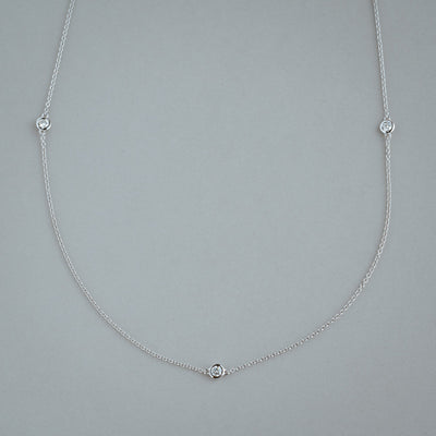 Bezel Diamond by the Yard Necklace - RNB Jewellery