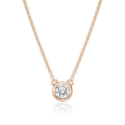 Bezel Set Diamond Necklace - RNB Jewellery