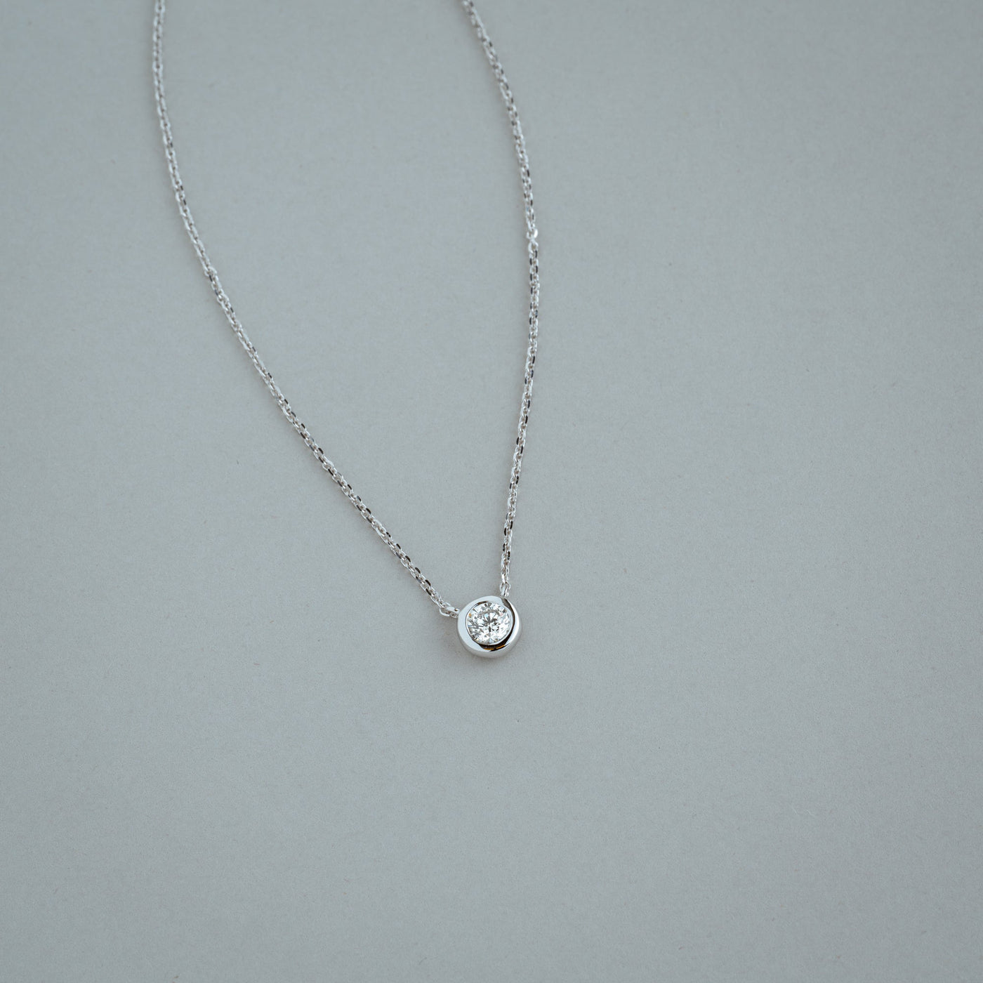 Bezel Set Diamond Necklace - RNB Jewellery