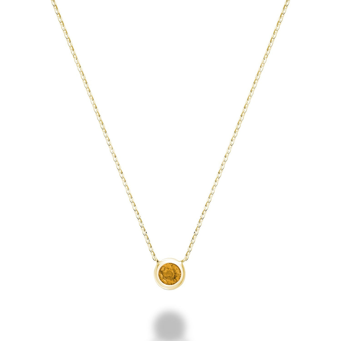 Bezel Set Precious Stone Necklace - RNB Jewellery