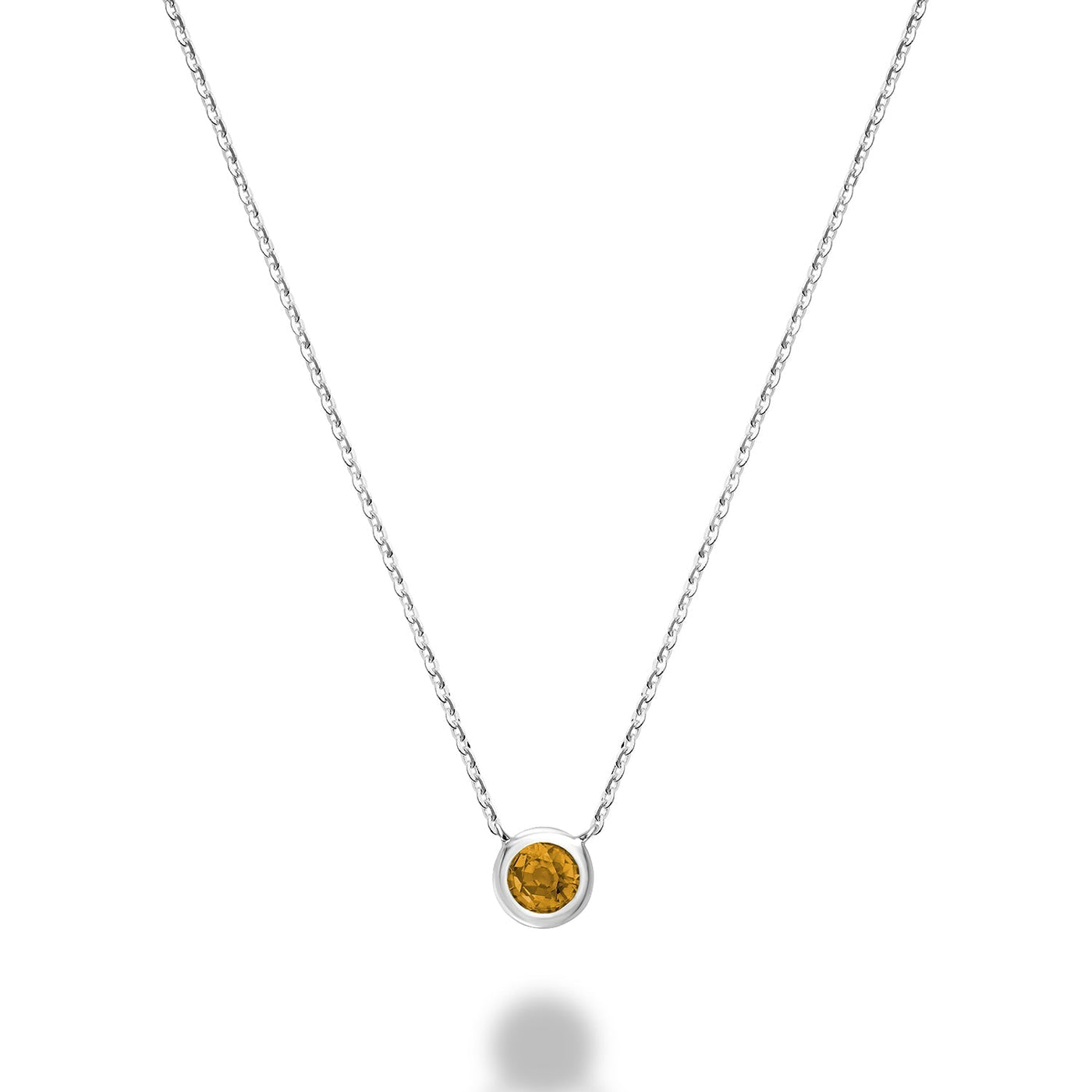 Bezel Set Precious Stone Necklace - RNB Jewellery