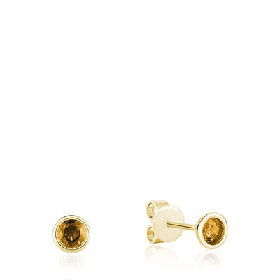 Bezel Set Precious Stone Stud Earrings - RNB Jewellery