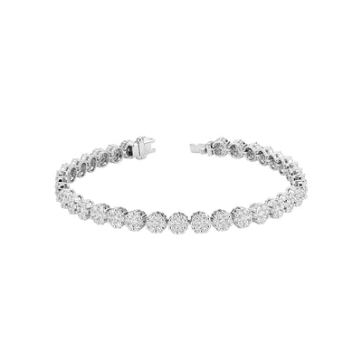 Cluster Diamond Tennis Bracelet - RNB Jewellery