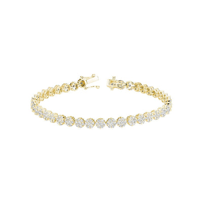 Cluster Diamond Tennis Bracelet - RNB Jewellery