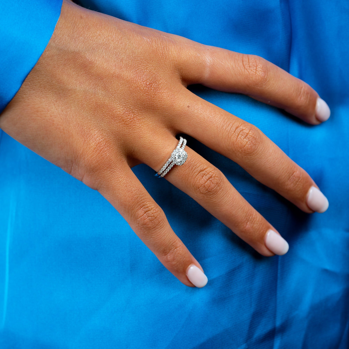Cushion Diamond Halo Engagement Ring - RNB Jewellery