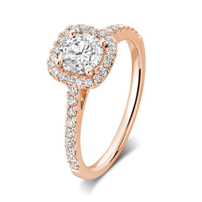 Cushion Halo Diamond Engagement Ring - RNB Jewellery