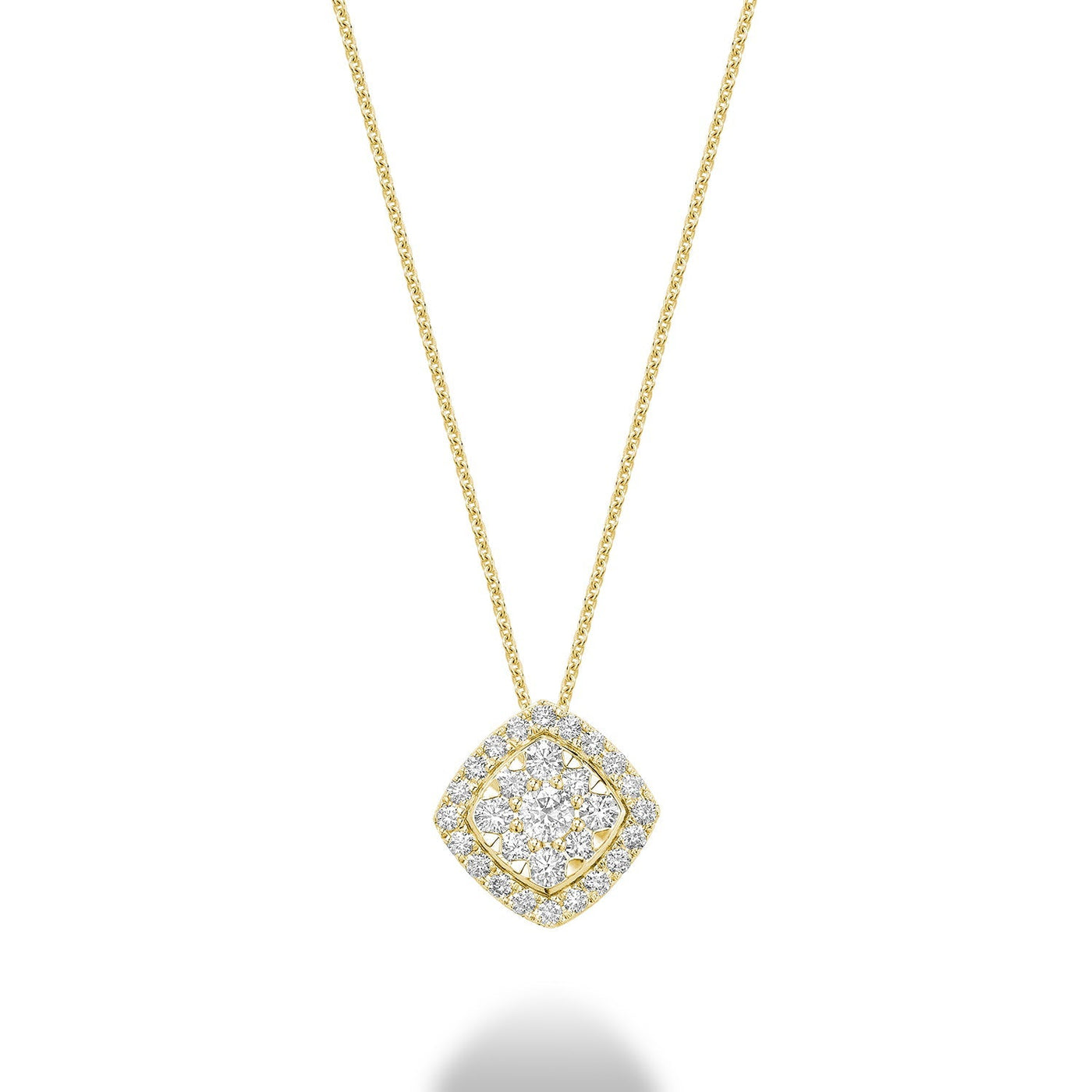 Cushion Halo Diamond Pendant - RNB Jewellery