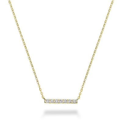 Diamond Bar Necklace - RNB Jewellery