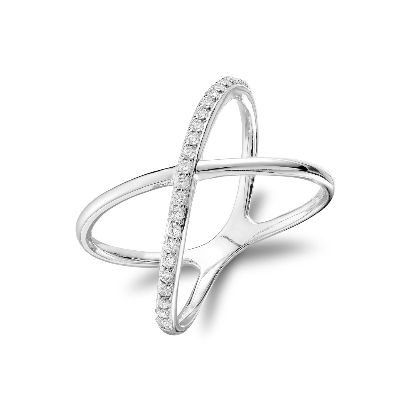Diamond Crossover Ring - RNB Jewellery
