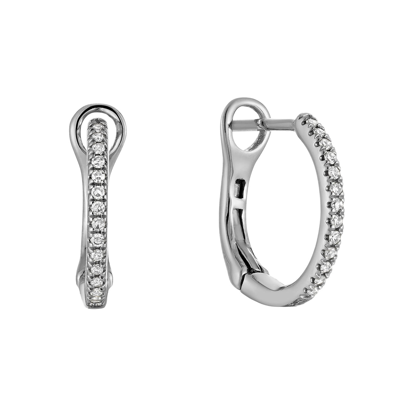 Diamond Hoop and Dangle Earrings - RNB Jewellery