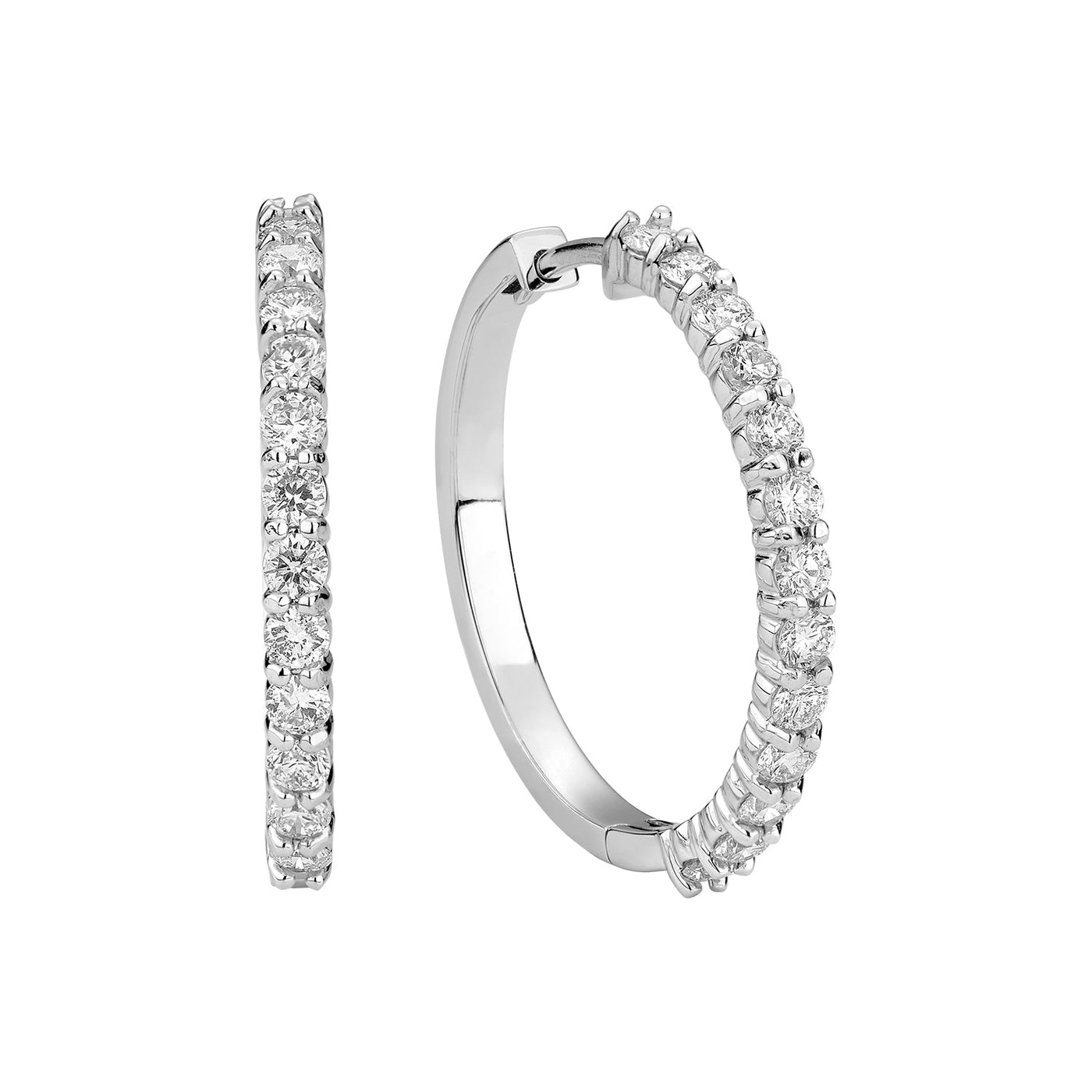 Diamond Hoop Earrings - RNB Jewellery
