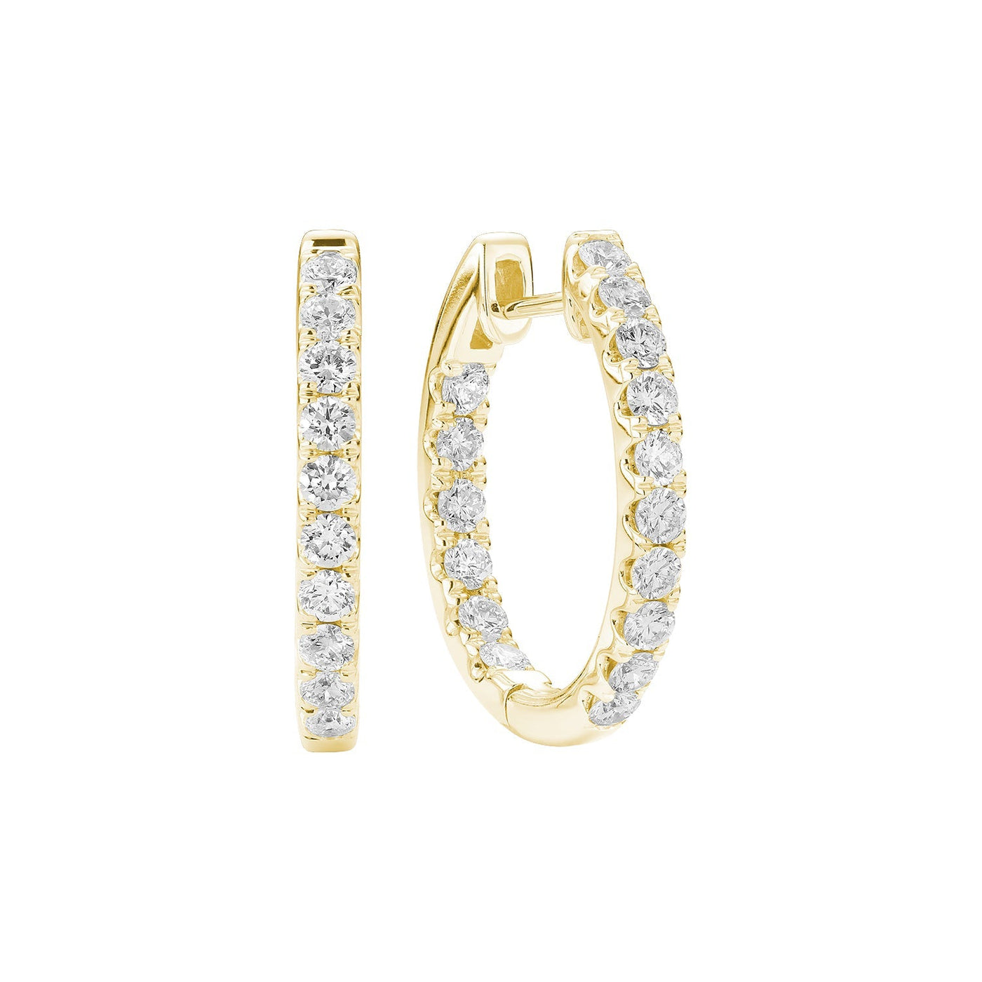 Diamond Hoop Earrings - RNB Jewellery