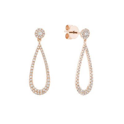 Drop Dangle Diamond Stud Earrings - RNB Jewellery
