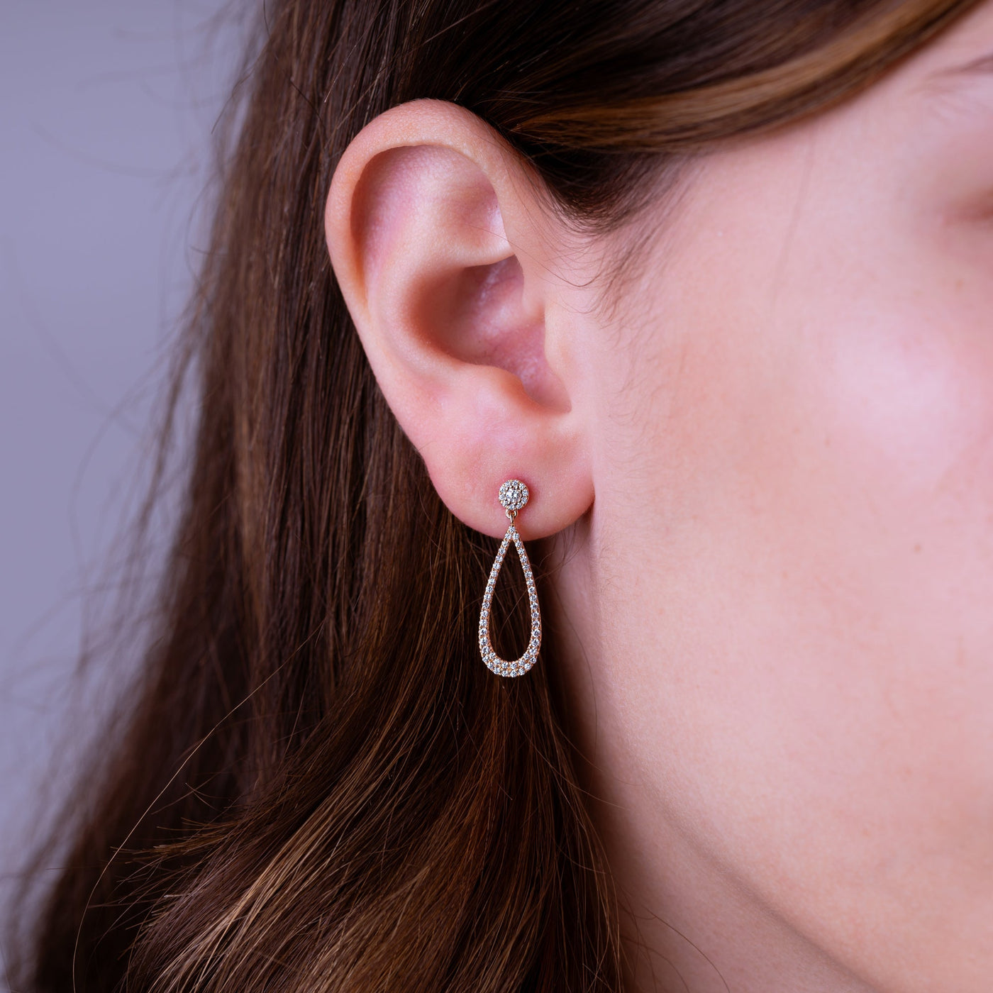 Drop Dangle Diamond Stud Earrings - RNB Jewellery