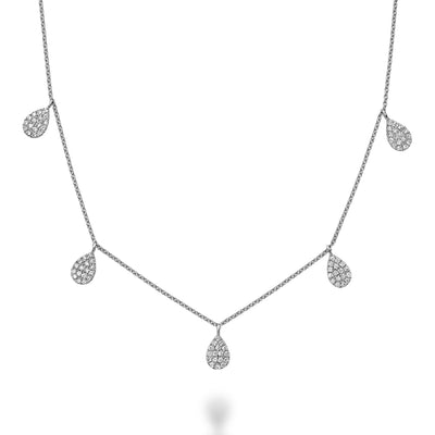 Drop Pave Diamond By The Yard Necklace - RNB Jewellery