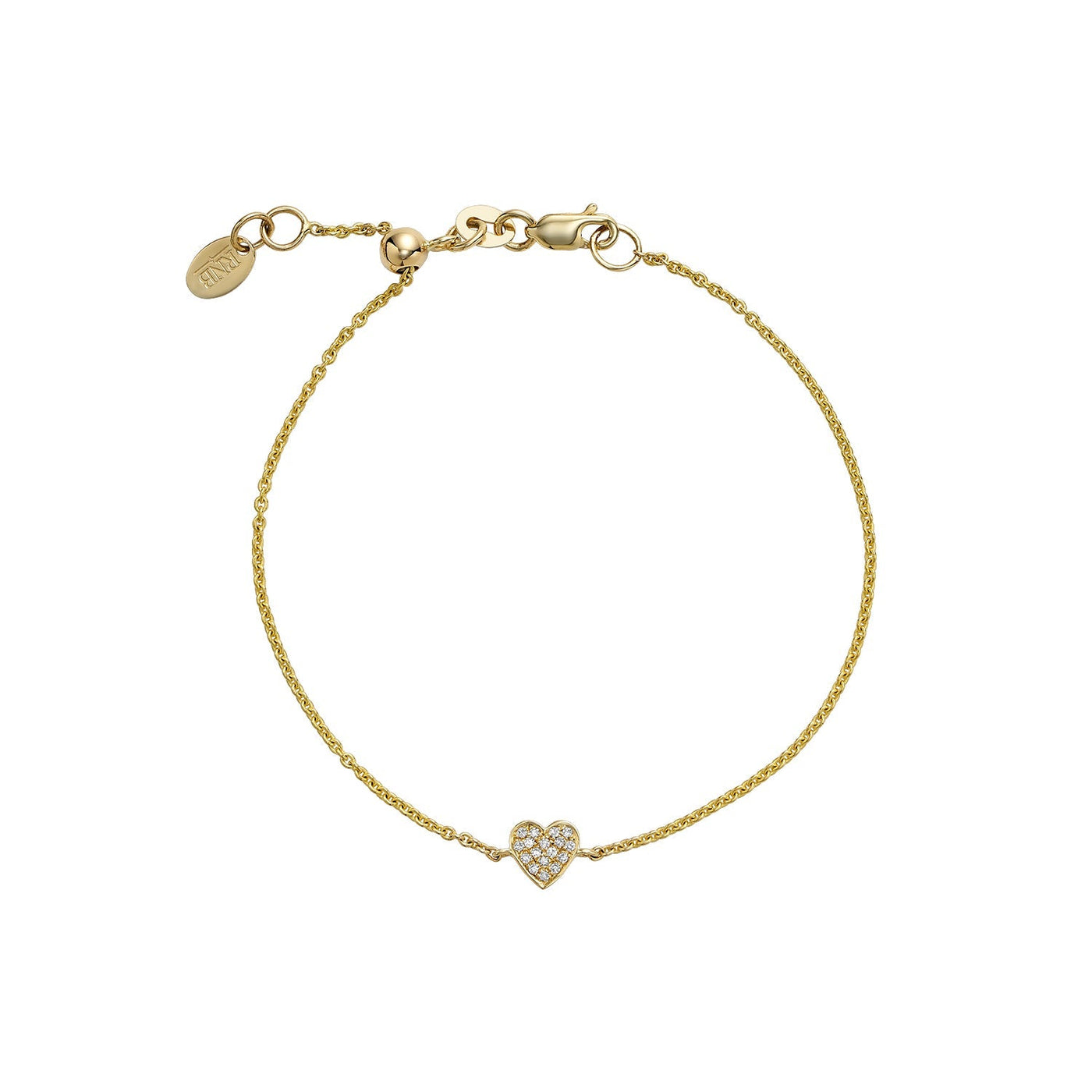 Heart Shape Pave Diamond Bracelet - RNB Jewellery