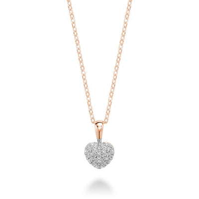 Heart Shape Pave Diamond Pendant - RNB Jewellery