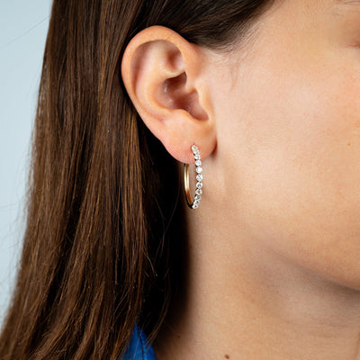 Hoop Diamond Earrings - RNB Jewellery