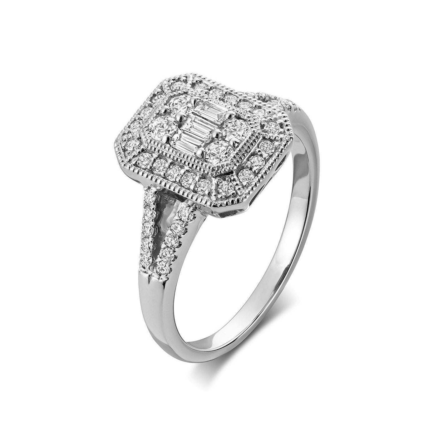 Illusion Setting Diamond Engagement Ring - RNB Jewellery