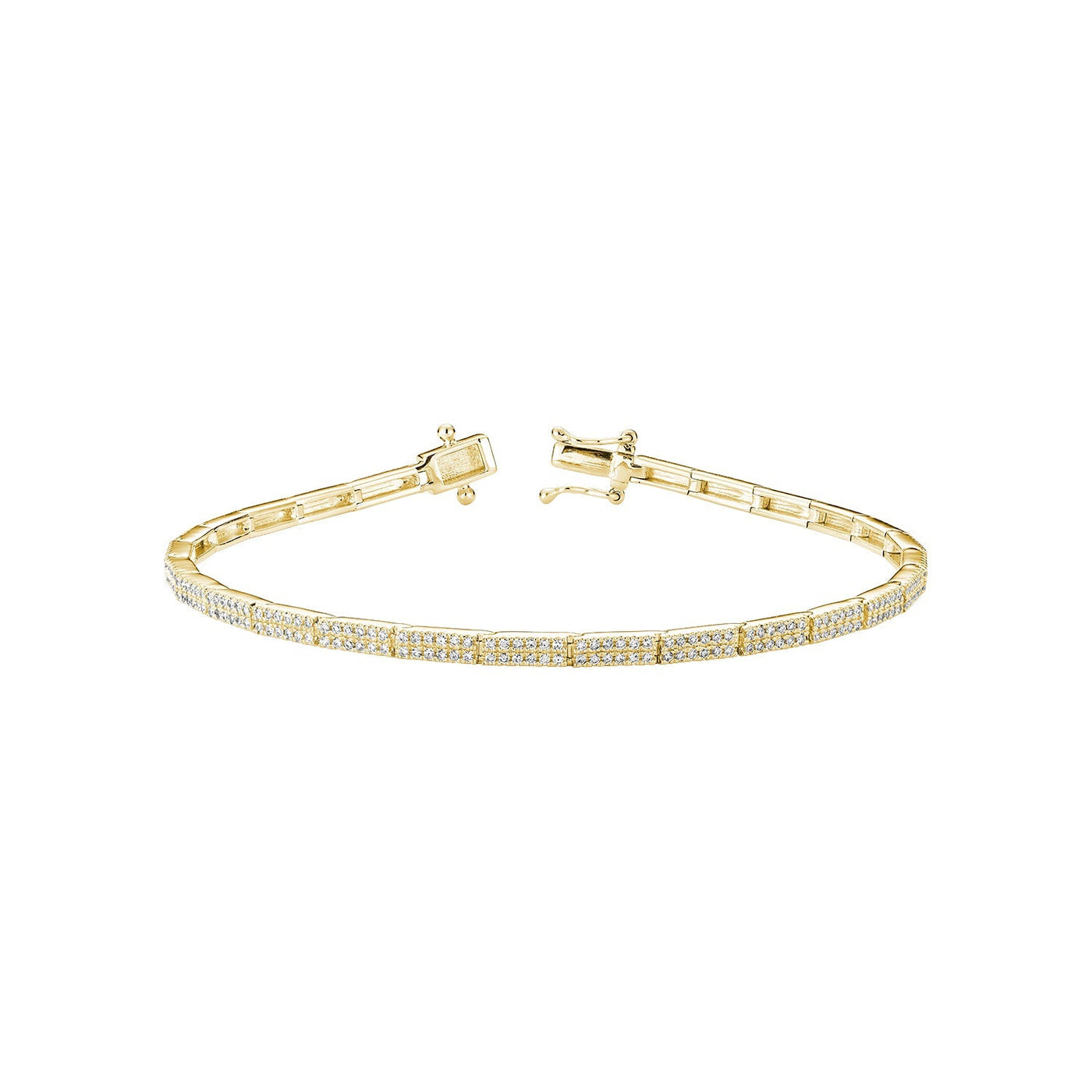 Link Pave Diamond Bracelet - RNB Jewellery